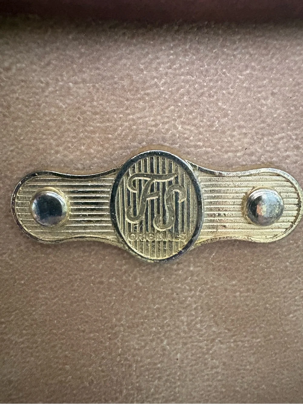 Vintage 1970s Flying Time brown carry-on shoulder bag
